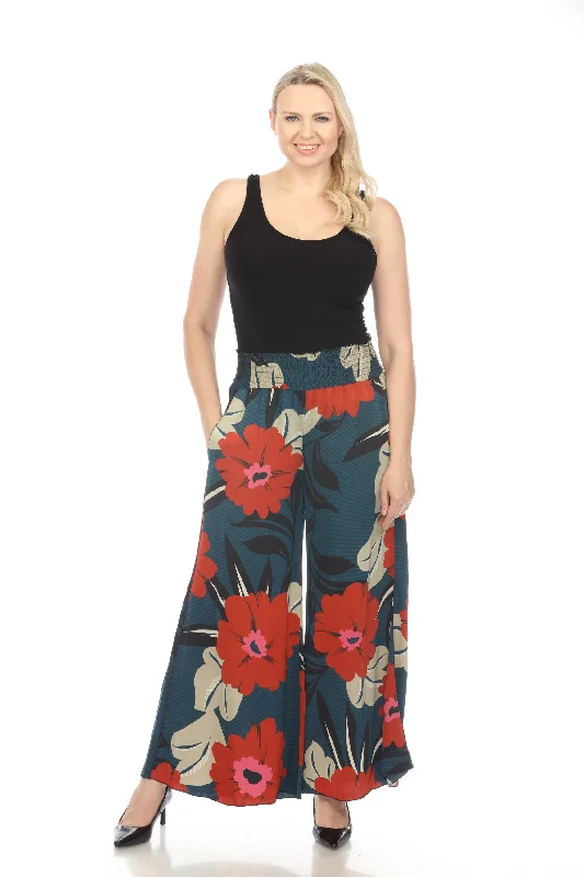 Johnny Was Alder Pull On Floral Wide Leg Pants Boho Chic C62923