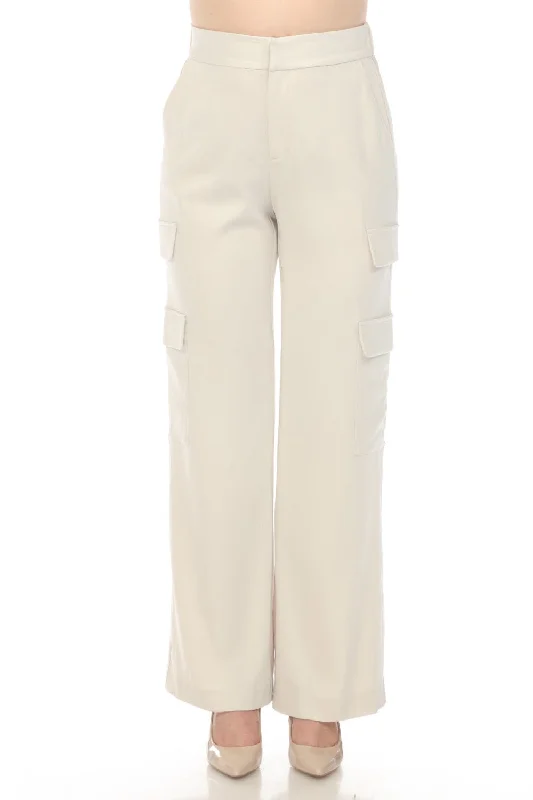 Joseph Ribkoff Moonstone Comfort Waist Wide Leg Cargo Pants 241926