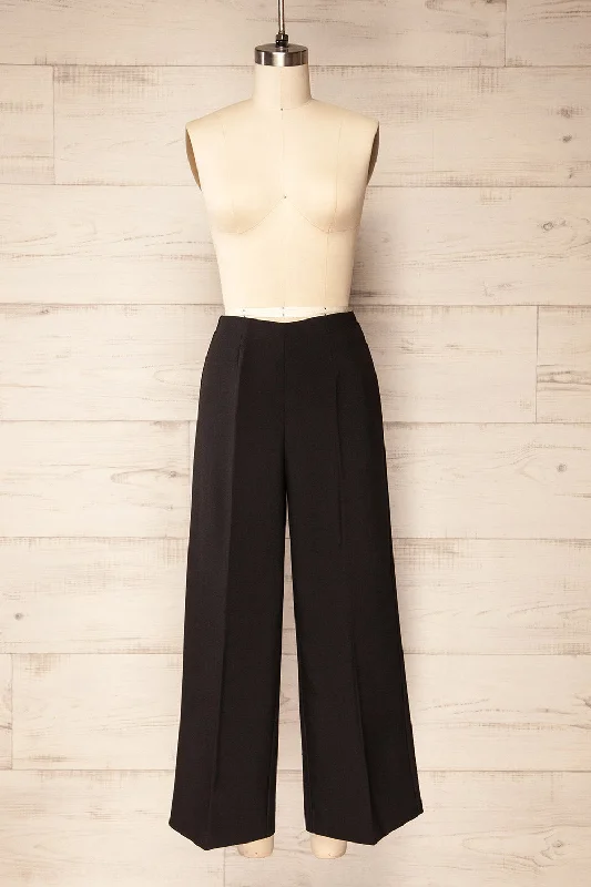 Shenzhen | Black Wide-Leg Pants