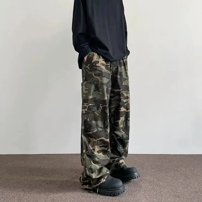 Side Pocket Camouflage Cargo Pants