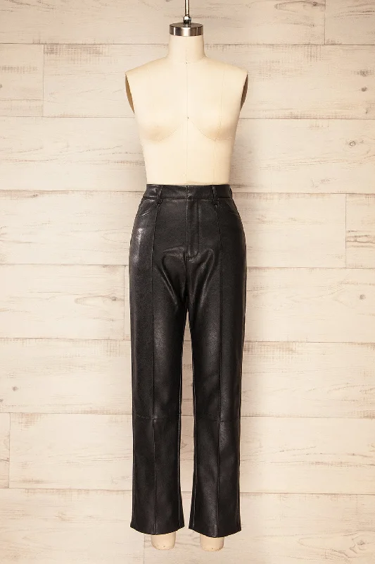 Transylvania | Black Faux-Leather Pants