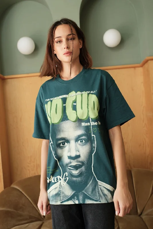 Bottle Green Kid Cudi Oversized T-shirt