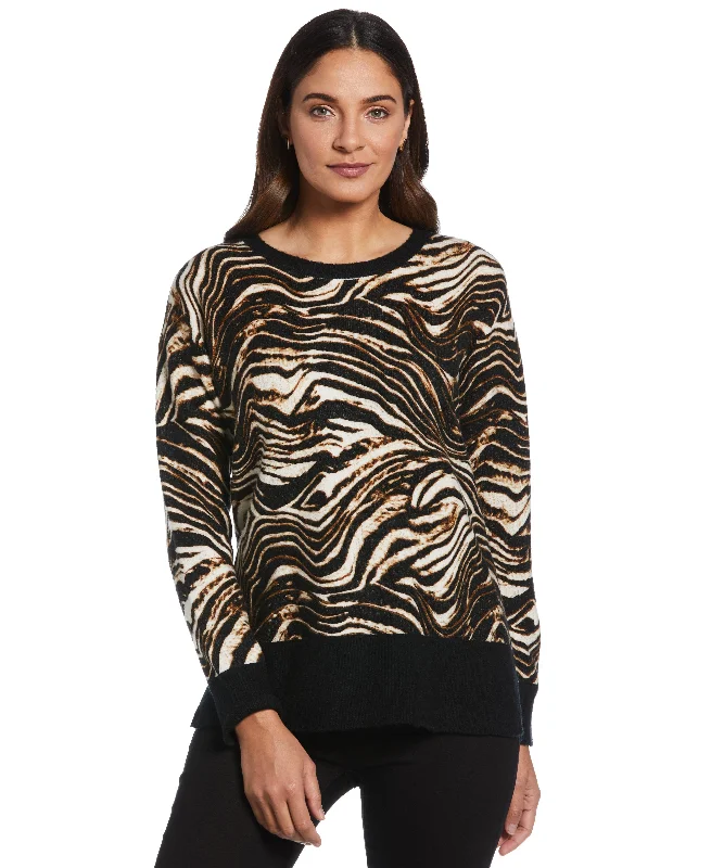 Animal Print Slouchy Sweater