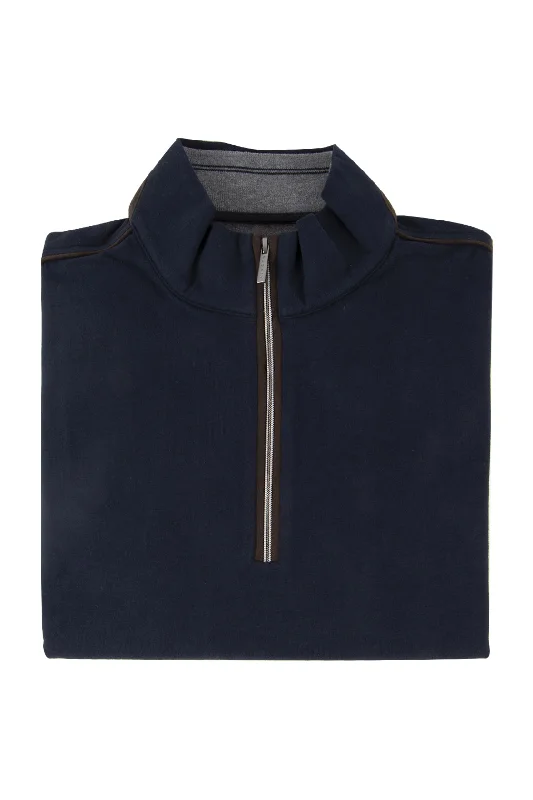 Bugatti Quarter Zip Knit Navy