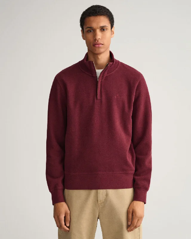 Gant Sacker Rib Half Zip Plumped Red