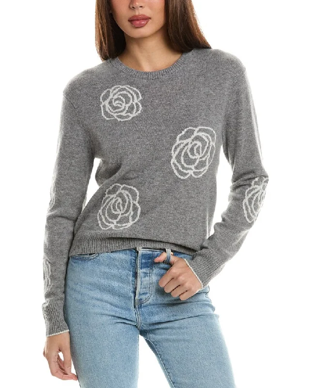 Hannah Rose Rose Stamp Cashmere Sweater