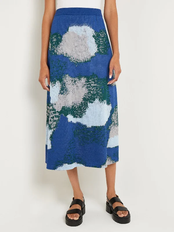 Soft Jacquard Knit Midi Skirt