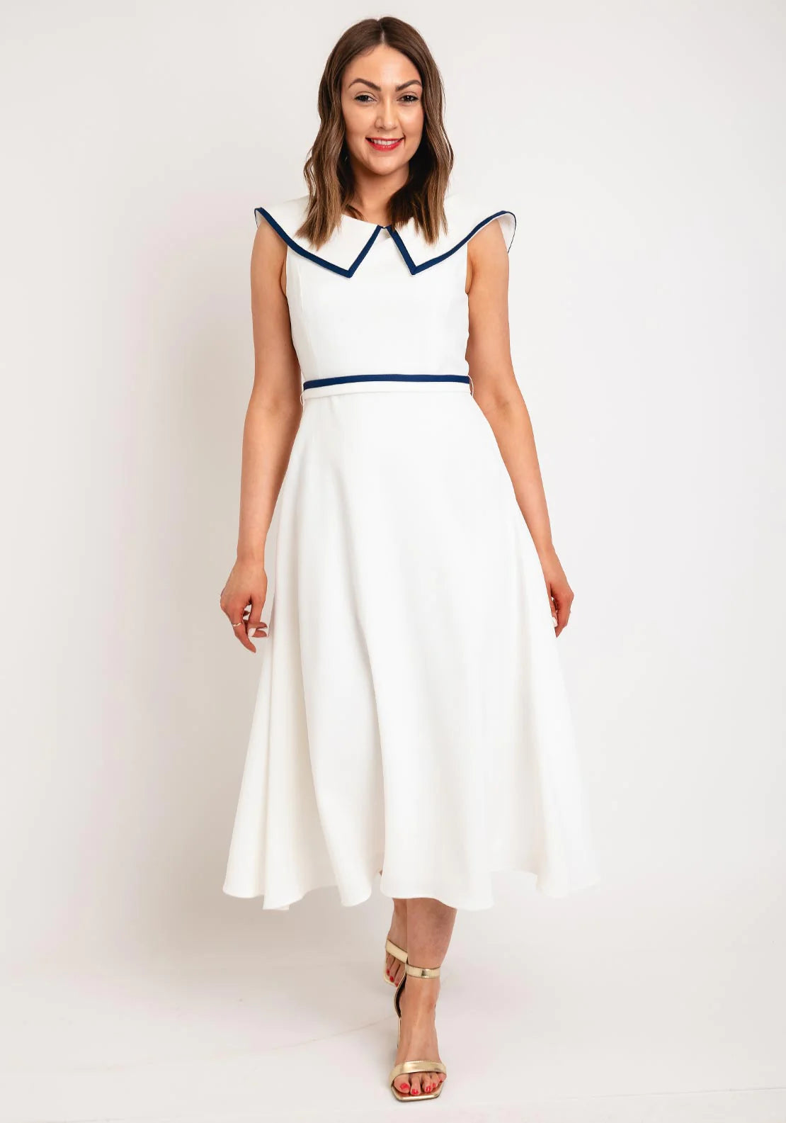 Laura Bernal Peter Pan A-line Midi Dress