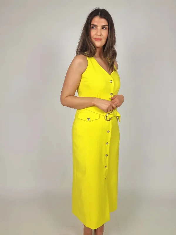 Laura Bernal Sunlight Yellow Midi Dress