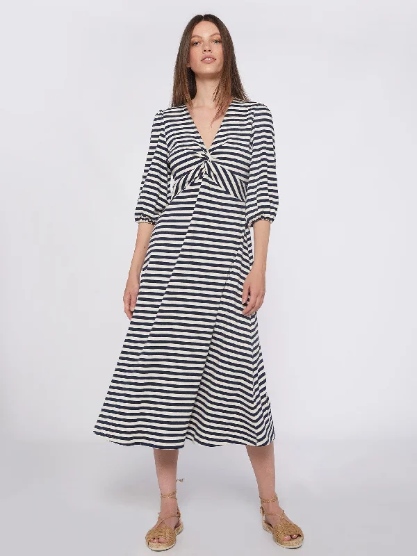 Vilagallo Carolina Navy Stripe Dress