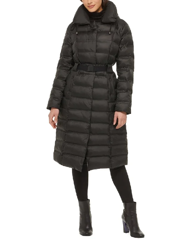 Kenneth Cole Hooded Cire Puffer Coat