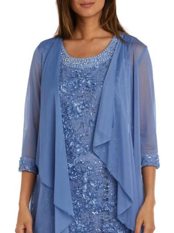 Womens Sheer Lace-Trim Jacket