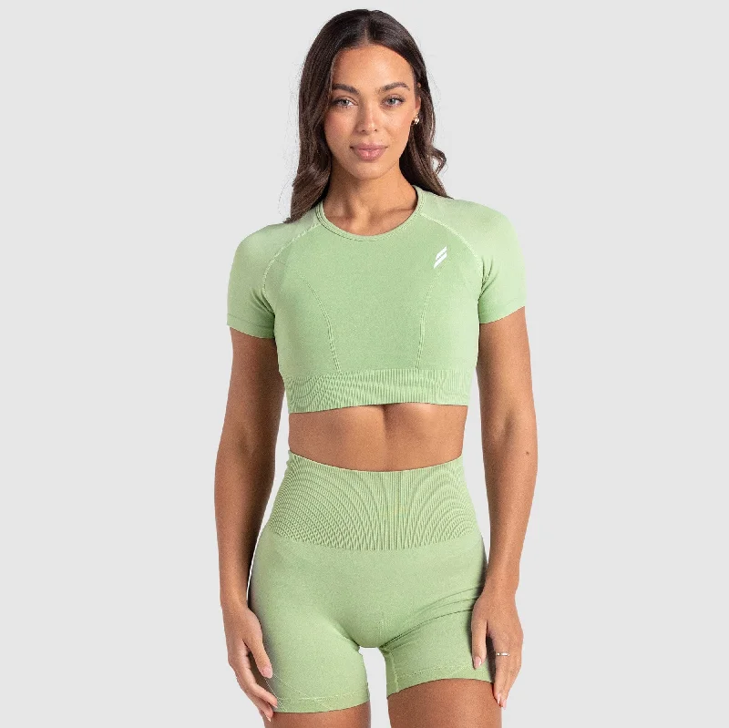 Hyperflex 2 Cropped Tee - Pastel Green