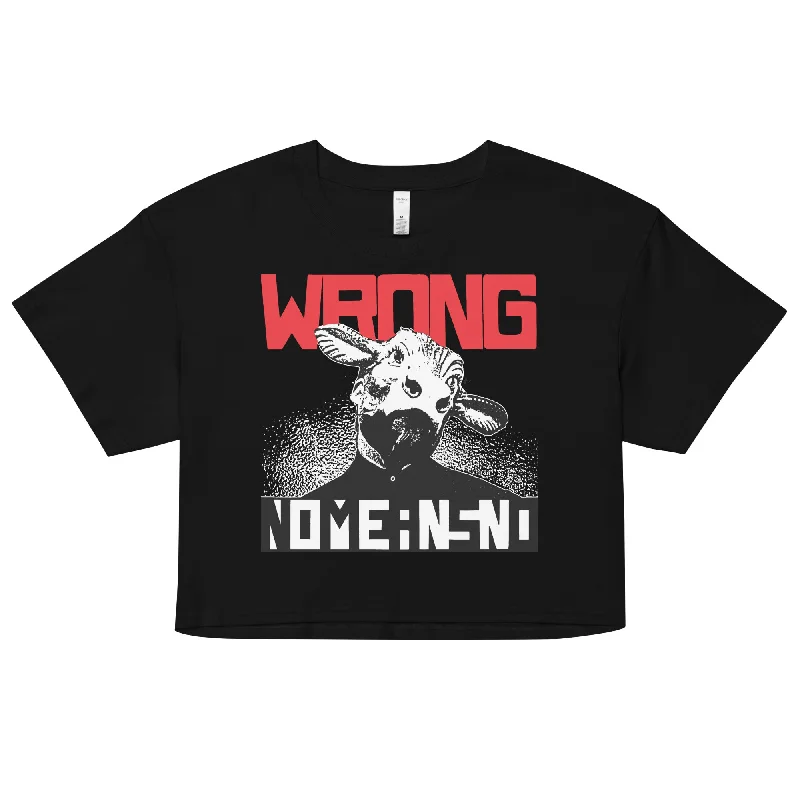 NOMEANSNO “Wrong” Black Crop Top